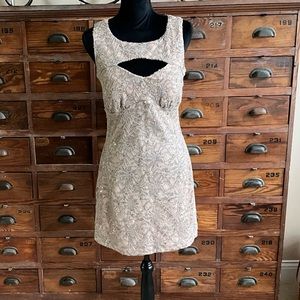Sequenced sleeveless dress with keyhole cutouts across the chest and back